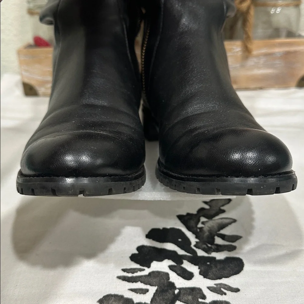 Michael Kors Black Leather Over the Knee Boots - Picture 8 of 12